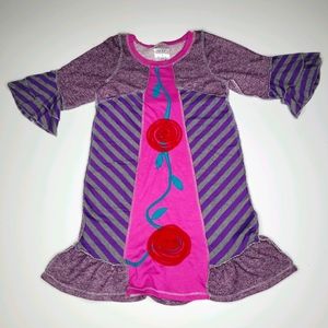Girl's Freckles +Kitty Size 8 Purple dress